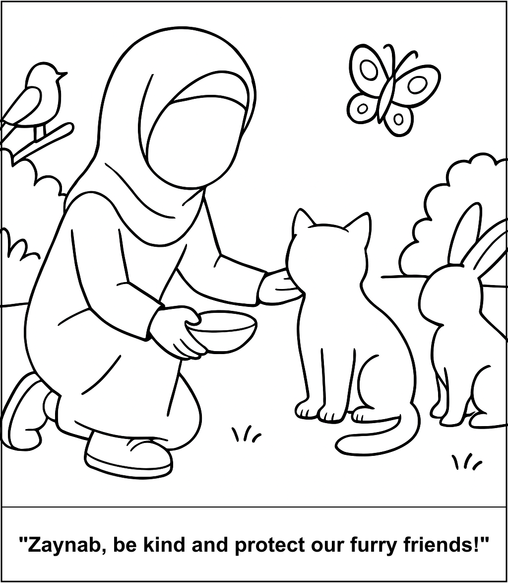 Sample coloring page of farm animals